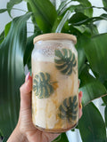 Monstera Color Changing Glass Cup